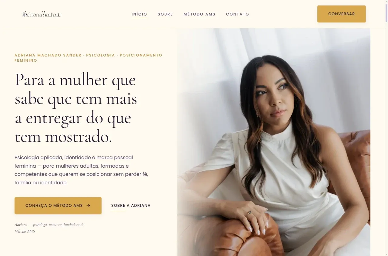 Adriana Machado Sander — Site Institucional — preview