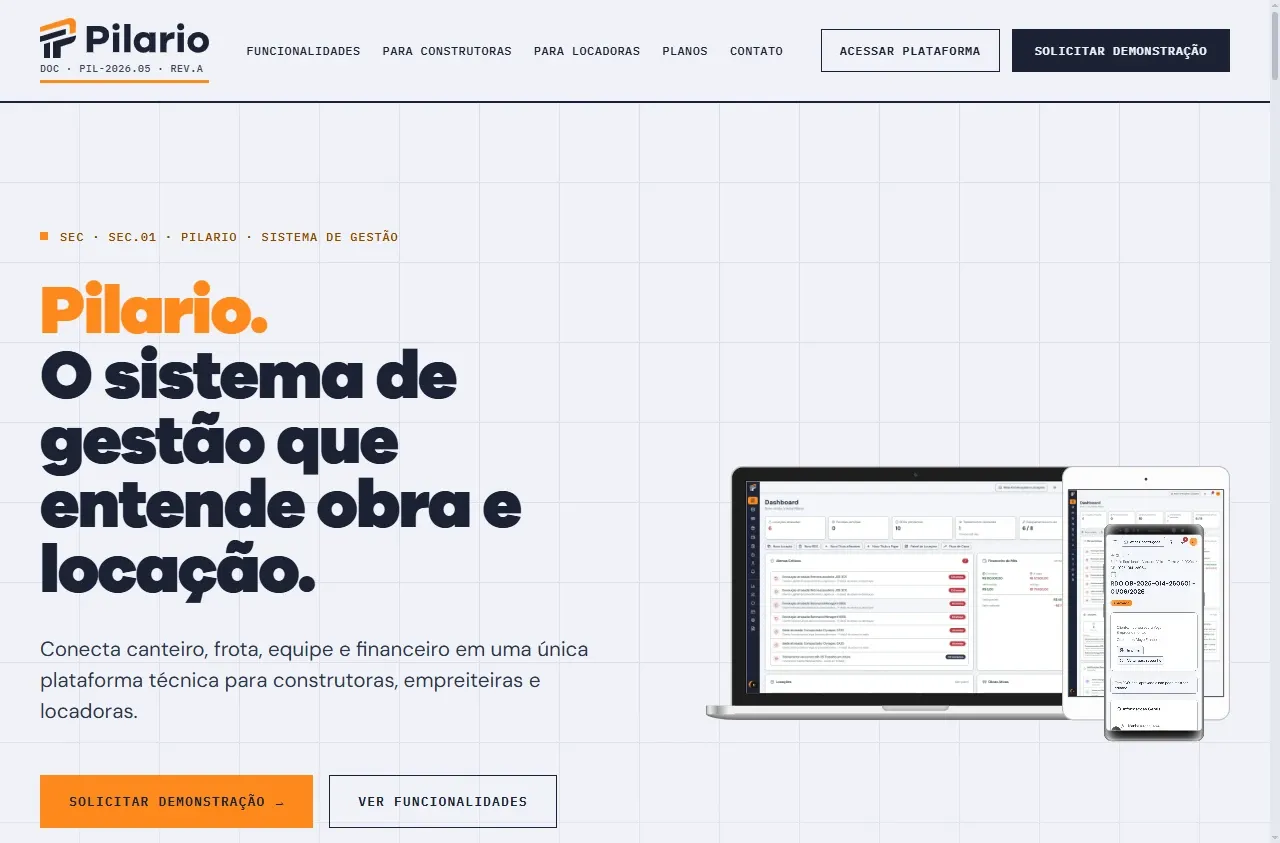 Pilario — Institutional Website — preview